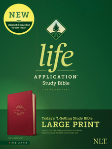 NLT Life Application Study Bible, Third Edition, Large Print (Leatherlike, Berry) - Case of 6