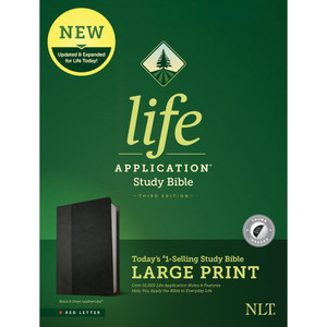 NLT Life Application Study Bible, Indexed, Third Edition, Large Print (Leatherlike, Black/Onyx) - Case of 6