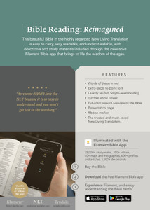 NLT Super Giant Print Bible, Filament Enabled Edition - Blush Floral LeatherLike
