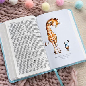 KJV Great and Small Bible, Children (LeatherTouch, Baby Blue) - Bulk Case of 24