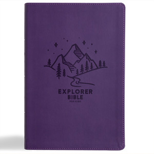 KJV Explorer Bible for Kids (LeatherTouch, Purple Mountains