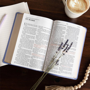 KJV Personal Size Giant Print Bible, Giant Print (Leather Touch, Lavender) - Bulk Case of 18