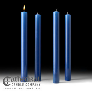 Advent Candle Set - 51% Beeswax 1.5" x 16" (4 Sarum Blue) - Cathedral Candles Advent Candle Set - 51% Beeswax 1.5" x 16" (4 Sarum Blue) - Cathedral Candles