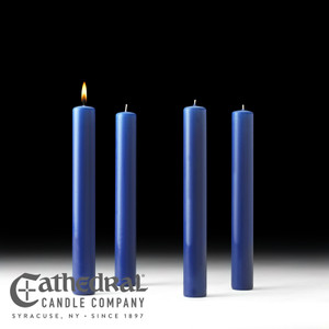 Advent Candle Set - 51% Beeswax 1.5" x 12" (4 Sarum Blue) - Cathedral Candles Advent Candle Set - 51% Beeswax 1.5" x 12" (4 Sarum Blue) - Cathedral Candles