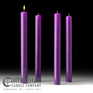Advent Candle Set - 51% Beeswax 1.5" x 16" (4 Purple) - Cathedral Candles Advent Candle Set - 51% Beeswax 1.5" x 16" (4 Purple) - Cathedral Candles