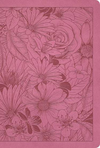 NLT Premium Value Large Print Thinline Bible (Filament Enabled), Garden Pink LeatherLike - Bulk Case of 24