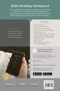 NLT Large Print Thinline Reference Zipper Bible (Filament-Enabled), Stone & Camel LeatherLike, Indexed - Bulk Case of 16