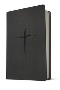 NLT Premium Value Thinline Bible (Filament Enabled), Trinity Cross Black LeatherLike - Bulk Case of 24
