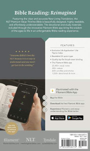 NLT Premium Value Thinline Bible (Filament Enabled), Trinity Cross Black LeatherLike - Bulk Case of 24