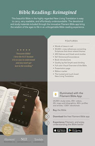 NLT Thinline Center-Column Reference Bible (Filament Enabled), Brown Genuine Leather - Bulk Case of 20