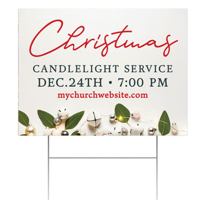 Easy Custom Outdoor Yard Sign - Personalize in Real Time - Ivory Glory White - YFA210401