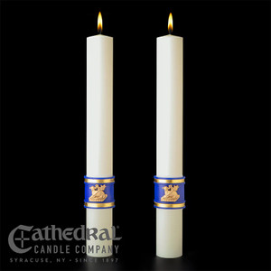 Holy Eucharist Complementing Altar Candle - 51% Beeswax - Pack of 2 - Cathedral Candle Holy Eucharist Complementing Altar Candle - 51% Beeswax - Pack of 2 - Cathedral Candle