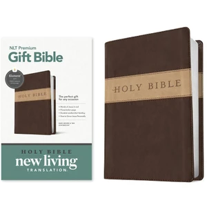 NLT Premium Gift Bible, Filament Enabled (Imitation Leather, Dark Brown/Tan TuTone)
