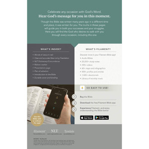 NLT Premium Gift Bible, Filament Enabled (Imitation Leather, Dark Brown/Tan TuTone)