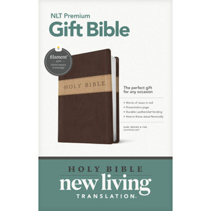 NLT Premium Gift Bible, Filament Enabled (Imitation Leather, Dark Brown/Tan TuTone)