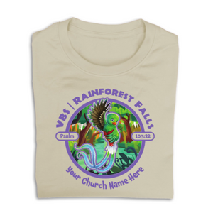Easy Custom VBS T-Shirt - Full Color Design - Rainforest Falls VBS - VRFALFC04