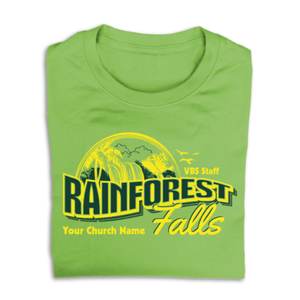 Easy Custom VBS T-Shirt - Two Color Design - Rainforest Falls VBS - VRFAL070
