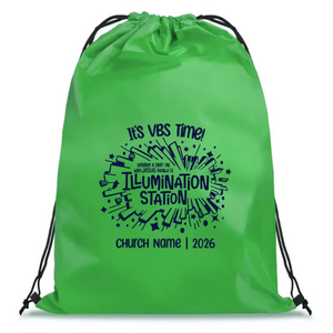 Easy Custom VBS Drawstring Bag - Personalize in Real Time - Illumination Station VBS - DLUM011