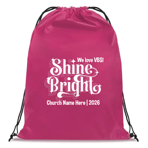 Easy Custom VBS Drawstring Bag - Personalize in Real Time - Illumination Station VBS - DLUM041
