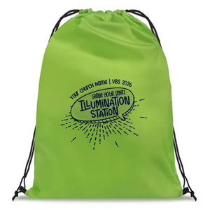 Easy Custom VBS Drawstring Bag - Personalize in Real Time - Illumination Station VBS - DLUM051