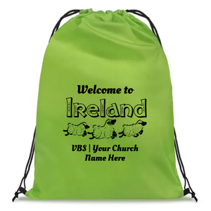 Easy Custom VBS Drawstring Bag - Personalize in Real Time - Emerald Crossing VBS - DEME031