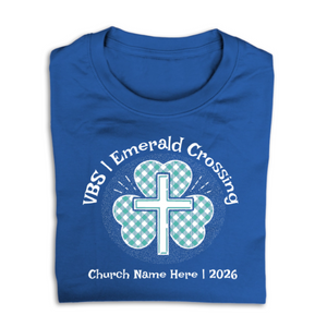 Easy Custom VBS T-Shirt - Two Color Design - Emerald Crossing VBS - VEME040