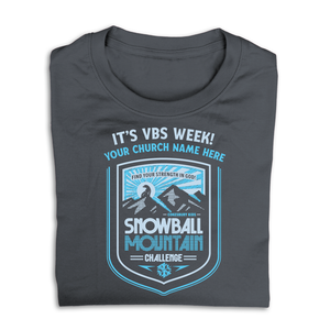 Easy Custom VBS T-Shirt - Two Color Design - Snowball Mountain Challenge VBS - VSMC020