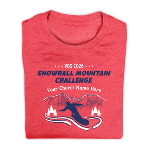 Easy Custom VBS T-Shirt - Two Color Design - Snowball Mountain Challenge VBS - VSMC030