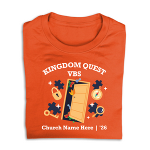 Easy Custom VBS T-Shirt - Full Color Design - Kingdom Quest VBS - VKGDFC03