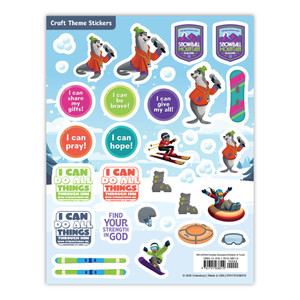Craft Theme Stickers (Pkg of 12) - Snowball Mountain Challenge VBS 2026 by Cokesbury