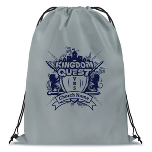 Easy Custom VBS Drawstring Bag - Personalize in Real Time - Kingdom Quest VBS - DKGD051