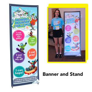 Theme Banner X Stand Combo - Snowball Mountain Challenge VBS 2026 by Cokesbury