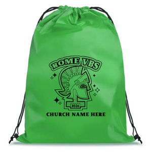 Easy Custom VBS Drawstring Bag - Personalize in Real Time - Rome VBS - DROM051