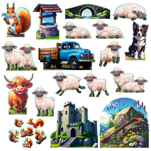 Green Pastures 11-Piece Ultimate Display Bundle - Easy Scene Pop-Up Giant VBS Display Bundle - VBS 2026