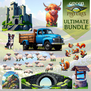 Green Pastures 11-Piece Ultimate Display Bundle - Easy Scene Pop-Up Giant VBS Display Bundle - VBS 2026
