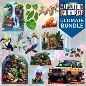 Expedition Rainforest 12-Piece Ultimate Display Bundle - Easy Scene Pop-Up Giant VBS Display Bundle - VBS 2026