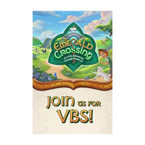 Bulletin Insert (Pack of 10 sheets, 20 total inserts) - Perforated Sheets - Printer-friendly, Avery 3265 or 8316 - Emerald Crossing VBS 2026 by Answers