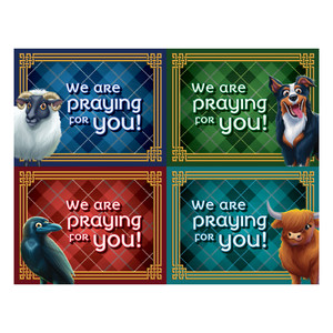 Praying for You Postcards (Pack of 40) - Ten perforated (11 in. x 8.5 in.) sheets, 4 per sheet - Printer-friendly - Emerald Crossing VBS 2026 by Answers