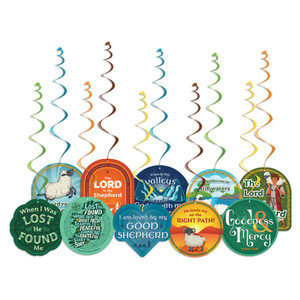 Spiral Hanging Decorations (Pack of 10) - Emerald Crossing VBS 2026 by Answers
