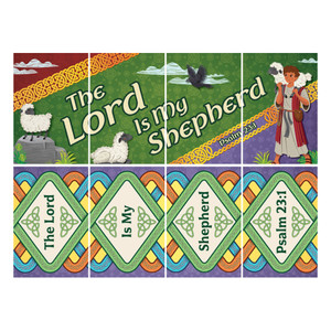 Theme Verse Banner - Scene Setter - Two-sided for Vertical/Horizontal Display - (Pack of 4 panels) - Emerald Crossing VBS 2026 by Answers
