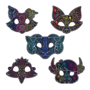 Scratch Art Set (Pack of 10) - Five designs, Two of each - Craft - Emerald Crossing VBS 2026 by Answers