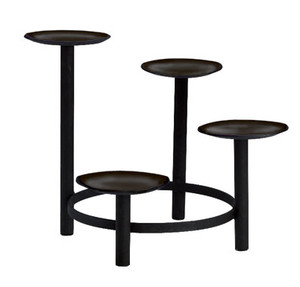 Advent Pillar Candle Holder for 3" Pillar Candles - Black