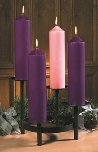 Advent Pillar Candle Holder for 3" Pillar Candles - Black