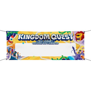 Outdoor Banner - Kingdom Quest VBS 2026 by Orange Outdoor Banner - Kingdom Quest VBS 2026 by Orange