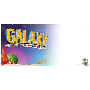 Outdoor Logo Banner (8ft x 4ft) - Weather-resistant - Includes 5ft. Rope Tiedowns and Grommets - Galaxy VBS 2026 by Group Outdoor Logo Banner (8ft x 4ft) - Weather-resistant - Includes 5ft. Rope Tiedowns and Grommets - Galaxy VBS 2026 by Group