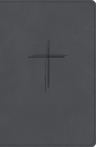 CSB Personal Size Giant Print Bible, Charcoal SuedeSoft LeatherTouch, Indexed - Case of 12