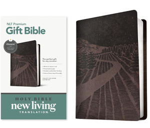 NLT Personal Size Giant Print Bible, LeatherLike, Starlight Path Brown, Red Letter - Filament Enabled - Case of 16