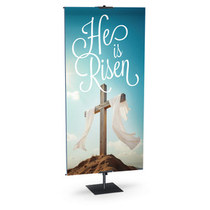 Church Banners - Cross and Cloth - He is Risen