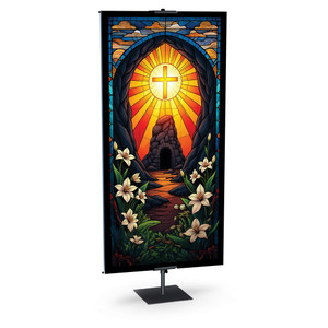 Church Banners - Stained Glass Window - Resurrection Morning