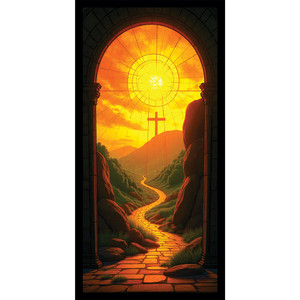 Church Banners - Stained Glass Window - Risen Savior